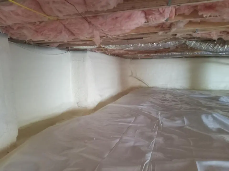 Crawl space encapsulation with closed-cell spray foam for Roof Waterproofing in Mountain Home